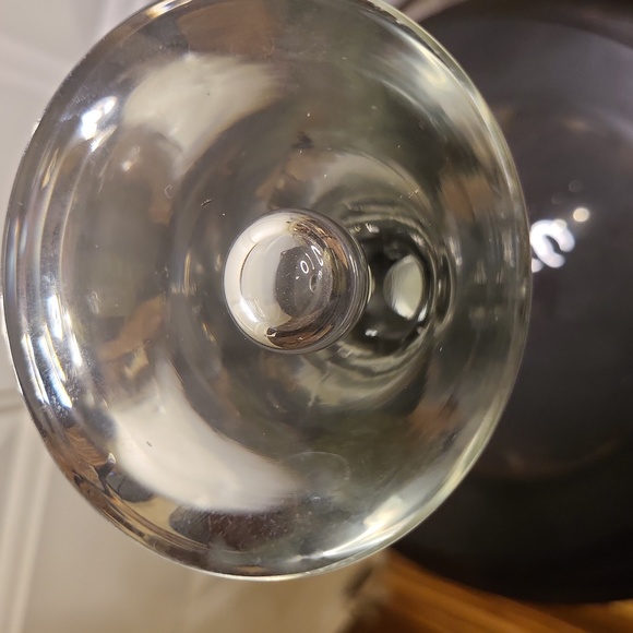 Steuben Style Teardrop Crystal Glass Compote Bowl 9" - Picture 11 of 11